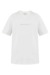 Camiseta blanca para hombre fit relajado Drift