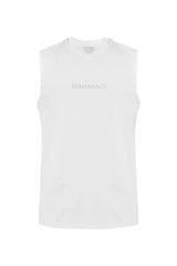 Camiseta blanca sin manga blanca fit relajado Flux