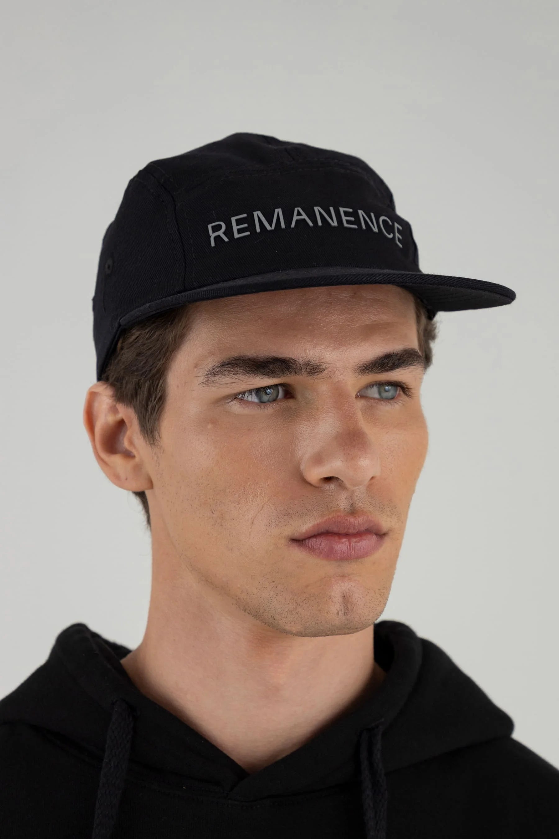 Men's black 5 panel cap Cycle Remanence