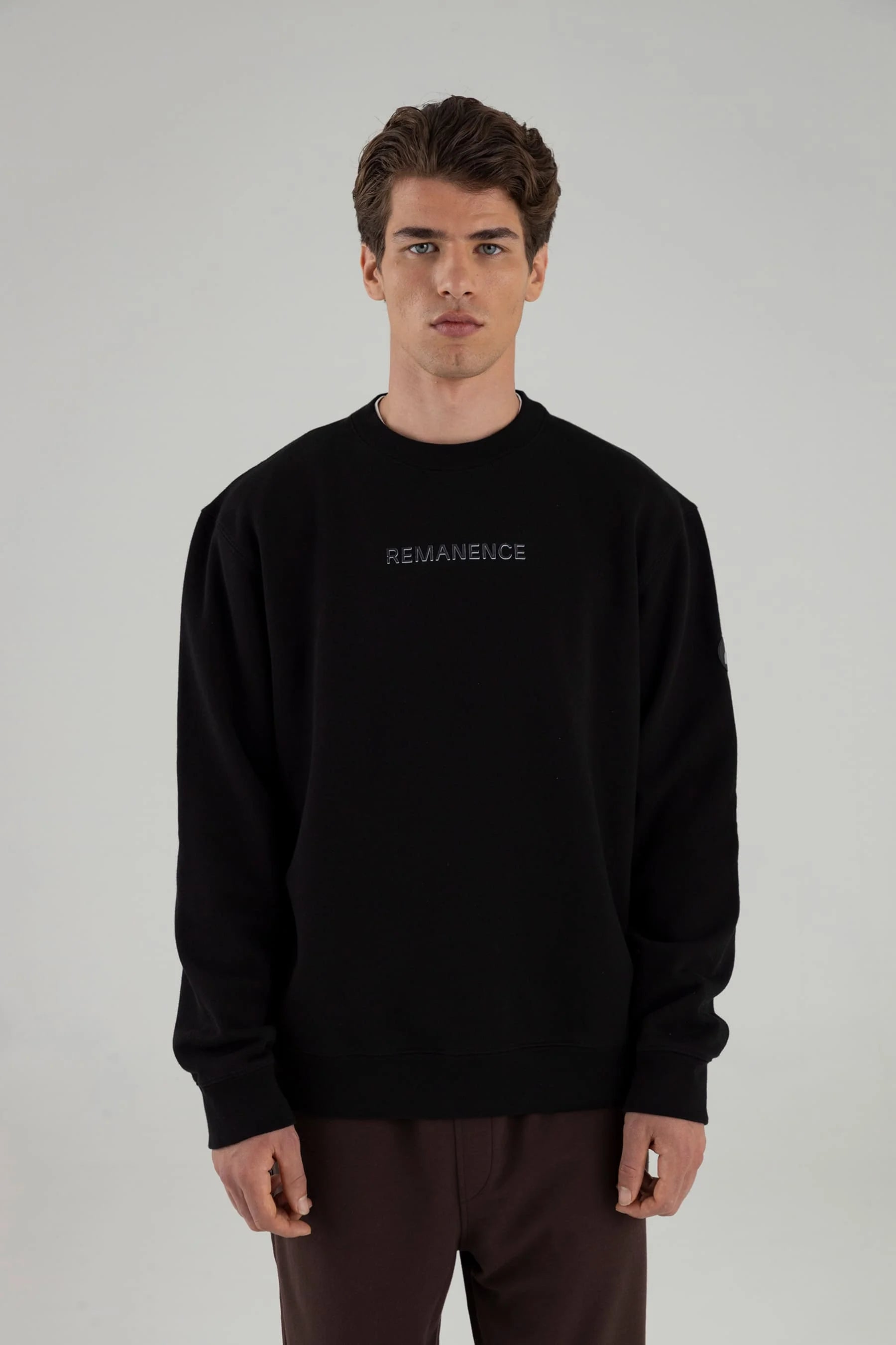 Men's black crewneck sweatshirt Verge Remanence 