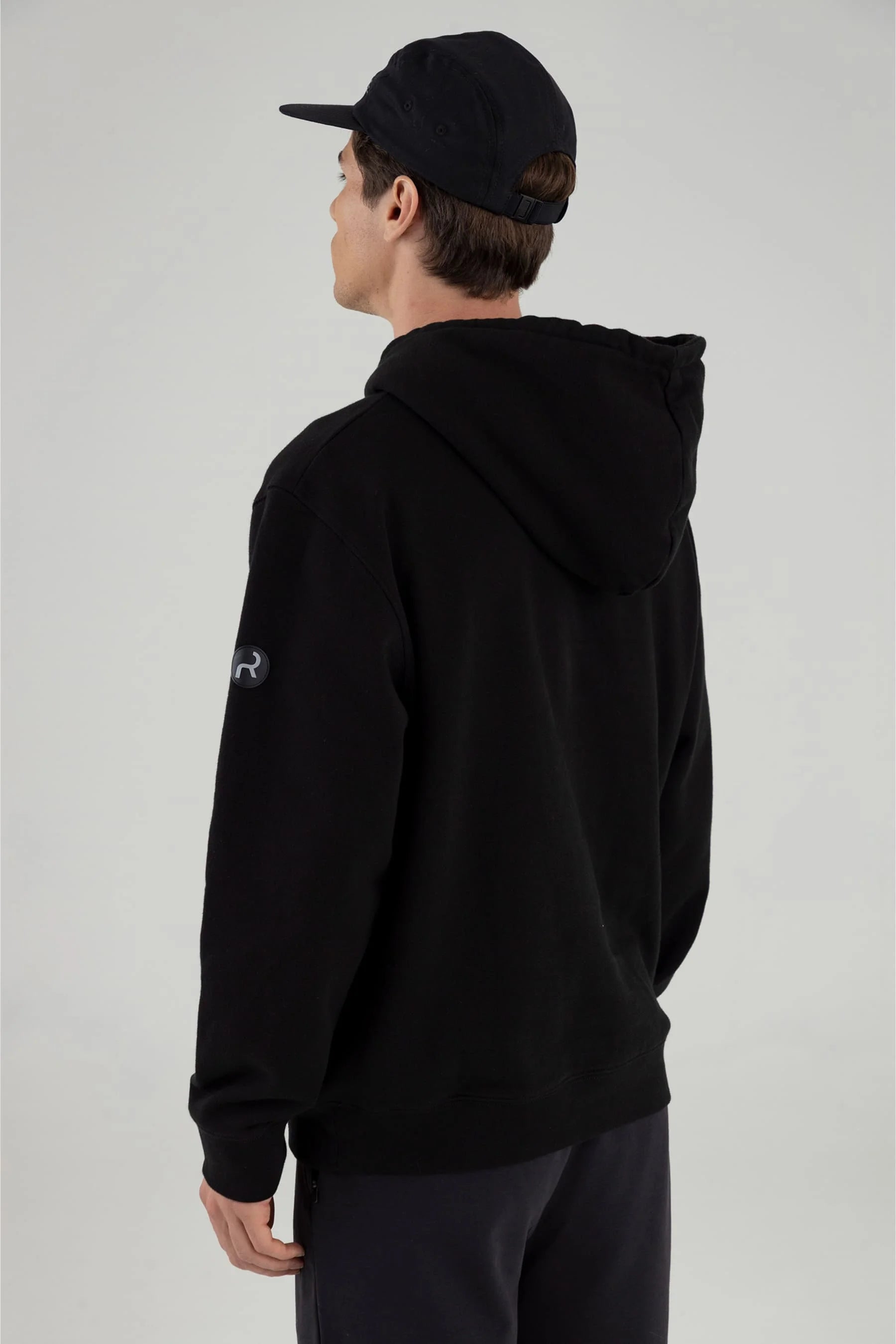 Men's black hoodie relaxed fit Hoodie Remanence 