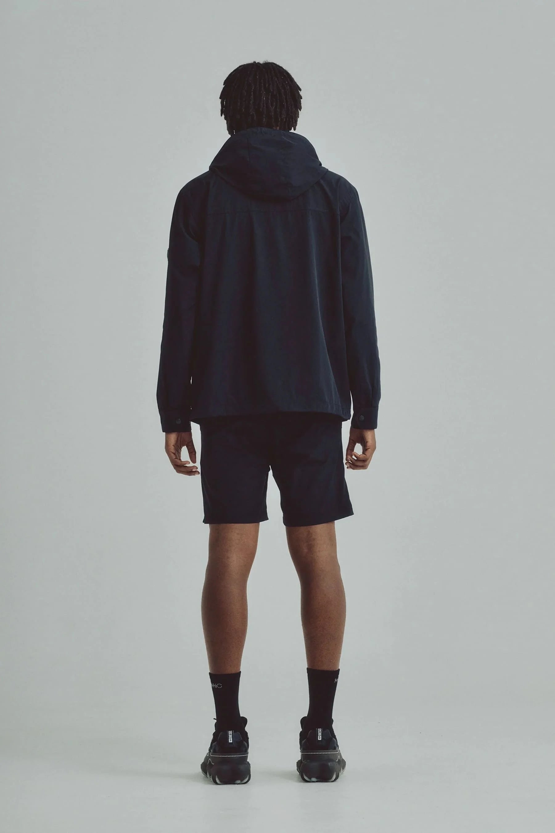 Men's black jacket with hood Holmium Remanence