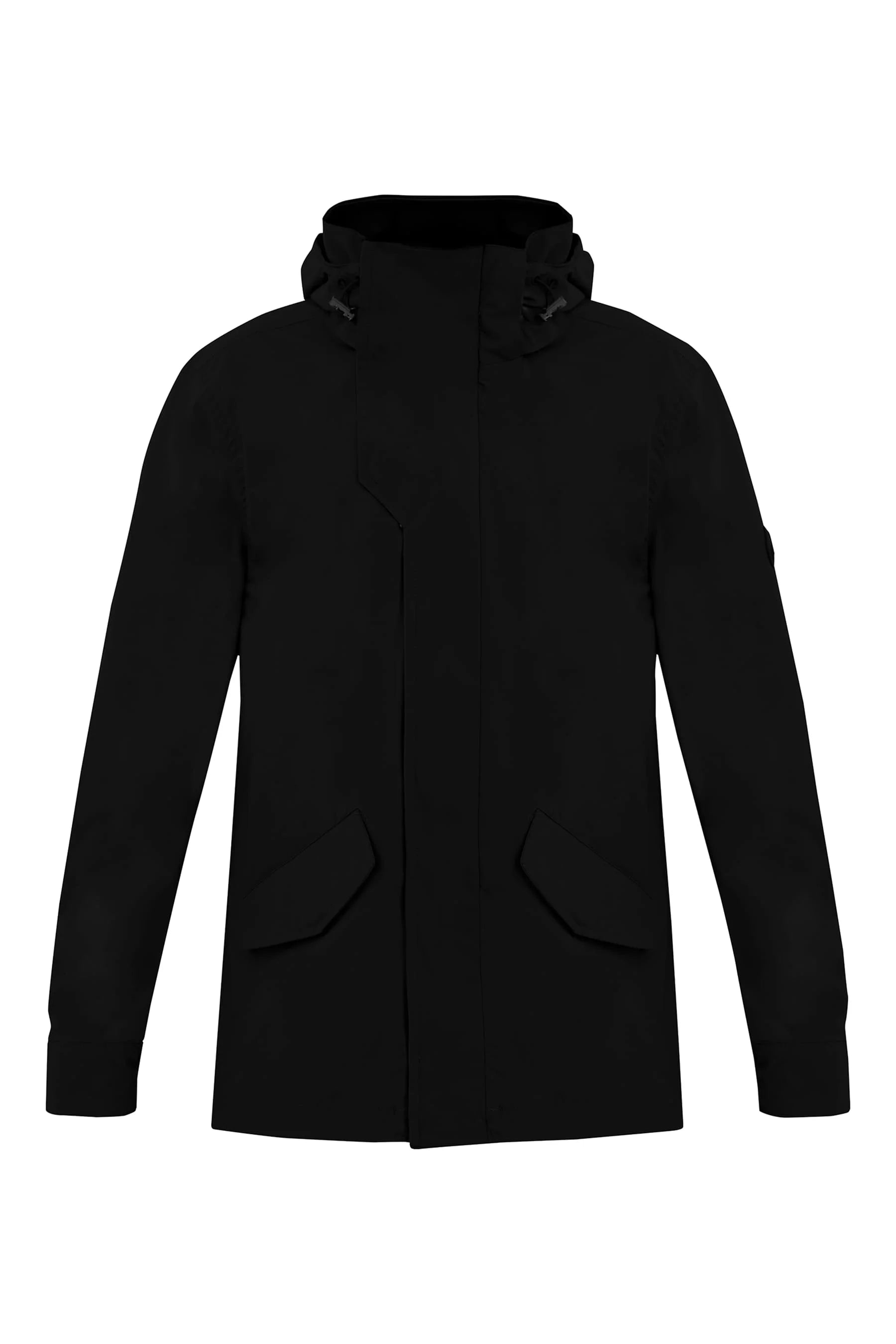 Men's black jacket with hood Holmium Remanence