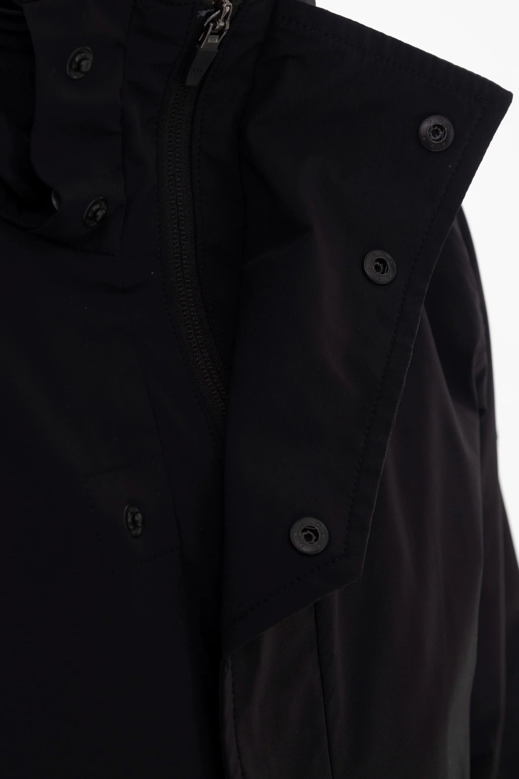 Men's black jacket with hood Holmium Remanence