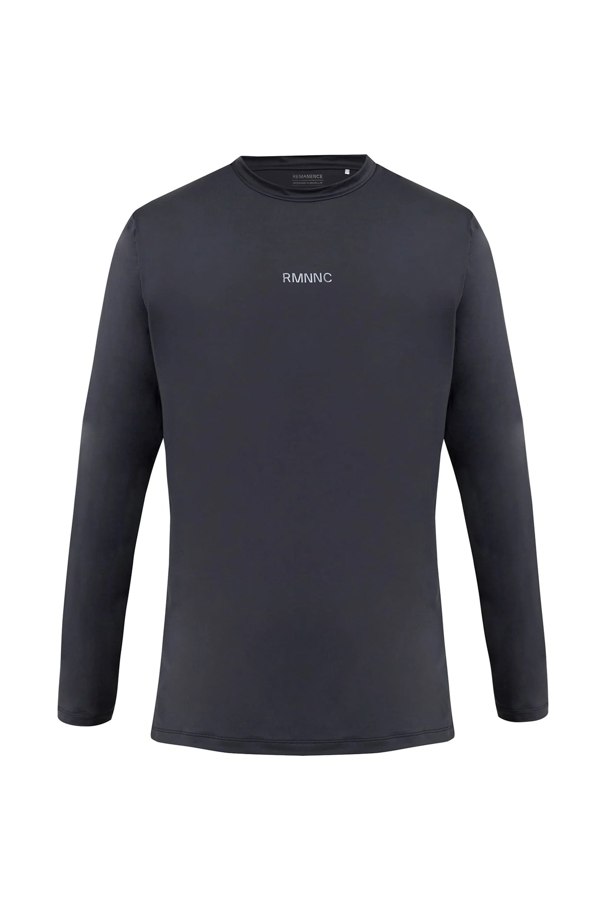 Men’s black long-sleeve crew neck sports t-shirt Echo