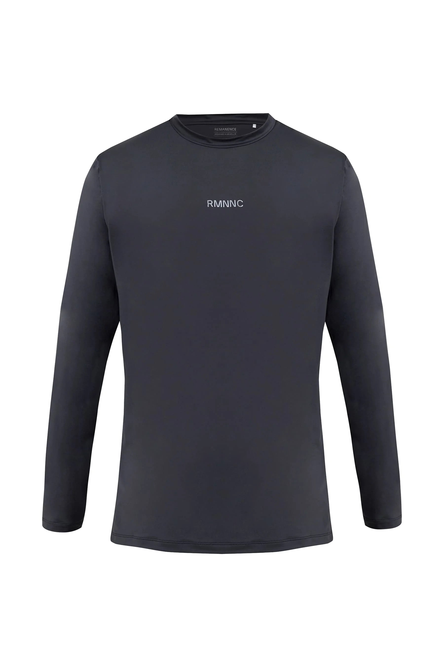 Men's black long sleeve crewneck t-shirt Echo Remanence 
