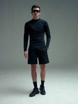 Men's black long-sleeve high-neck sports Gauss Remanence 