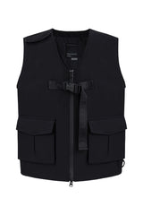 Men's black vest with pockets Volt Remanence 