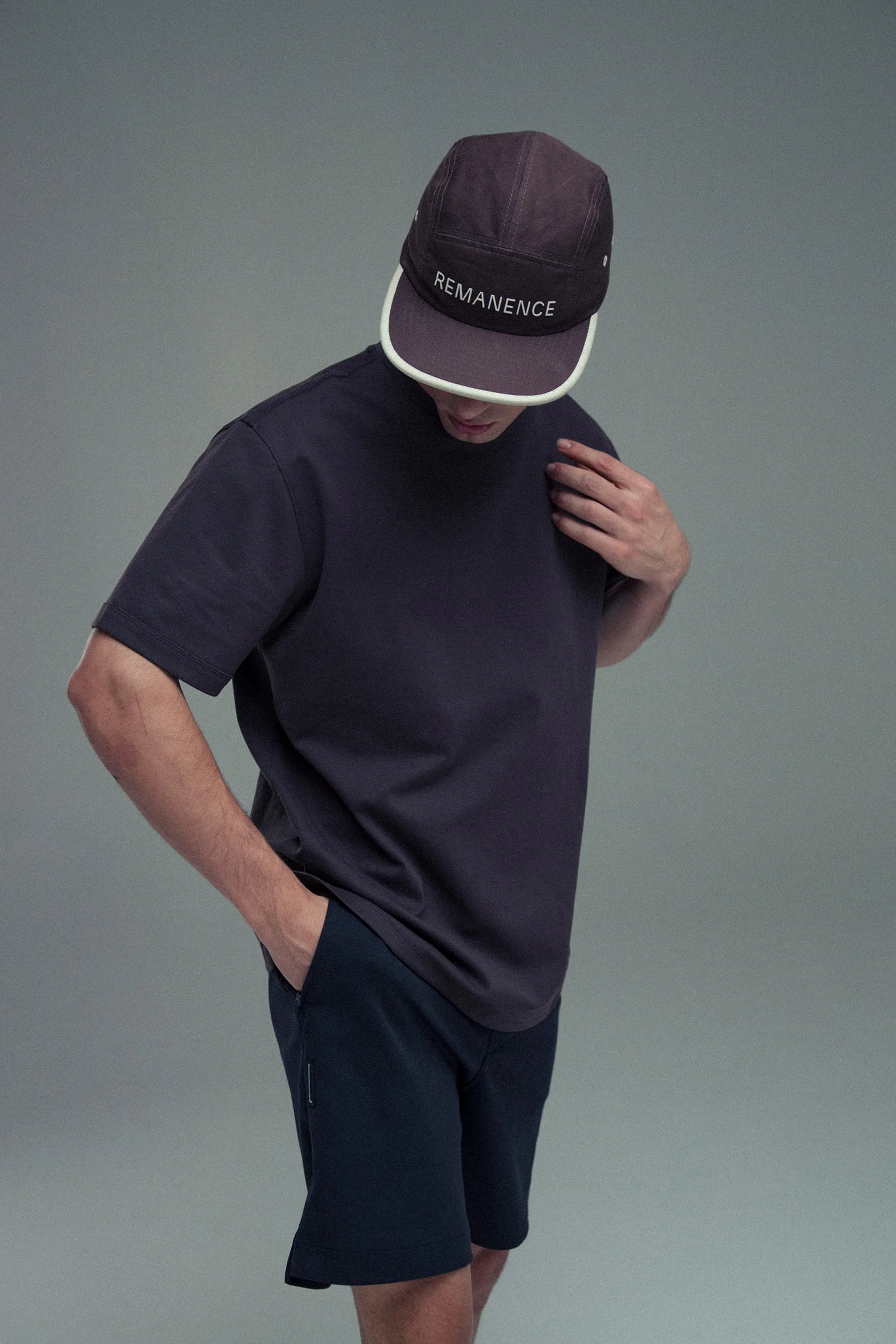 Men’s brown cap Running Remanence