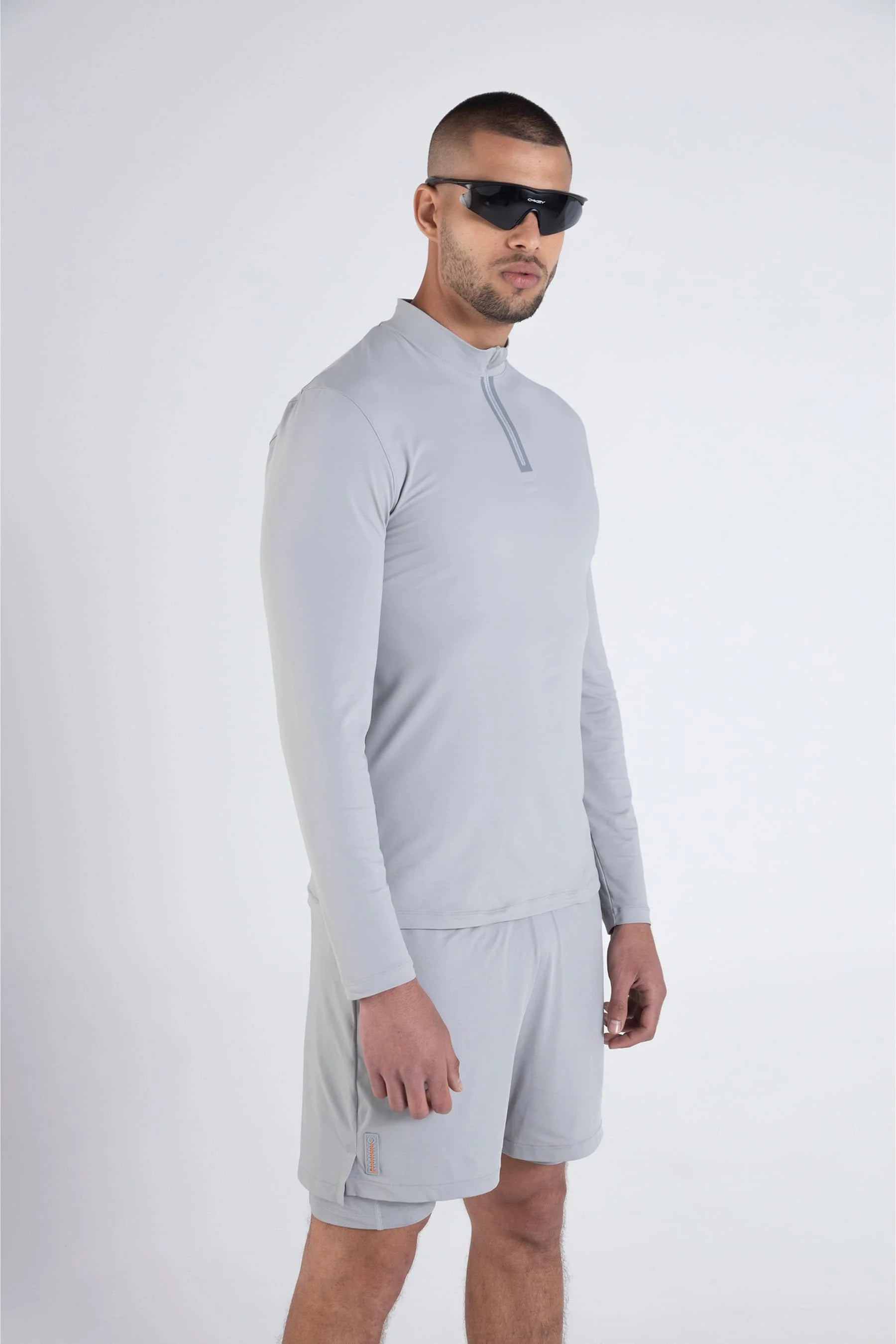 Men’s gray long-sleeve t-shirt Dew Remanence 