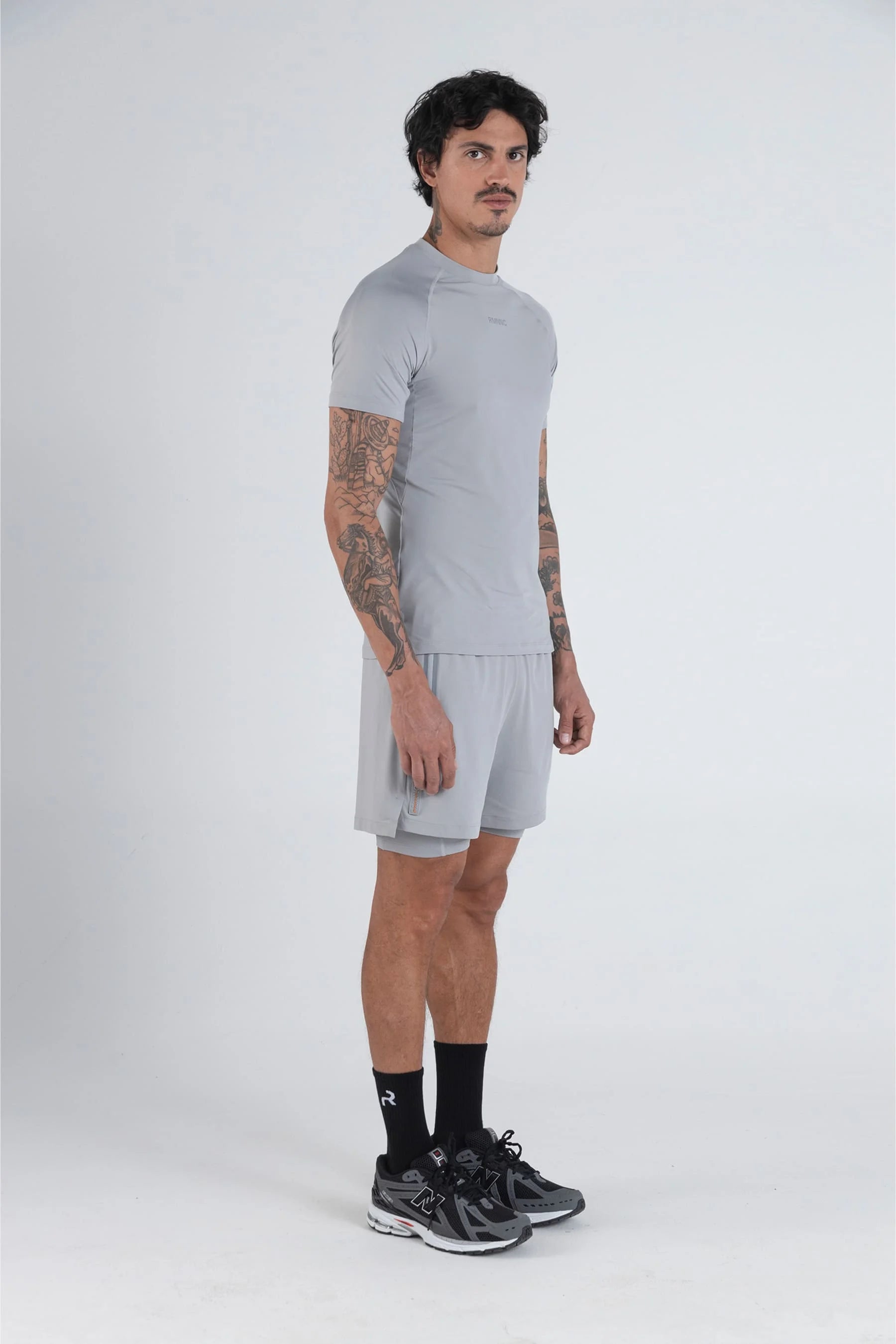 Men's gray mesh sports shorts Ether Remanence 