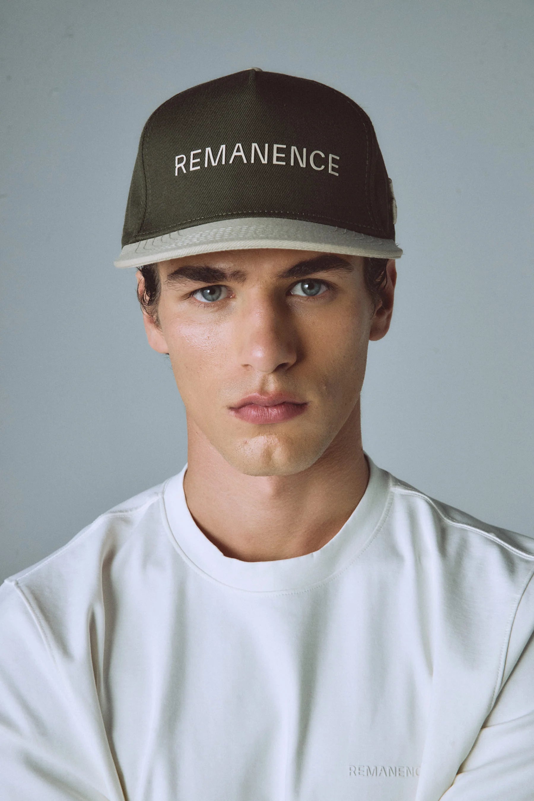Men's green 5 panel cap Mode Remanence 