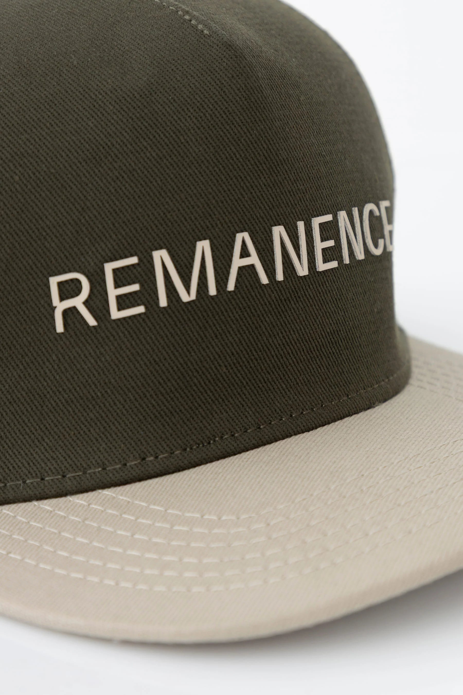 Men's green 5 panel cap Mode Remanence 