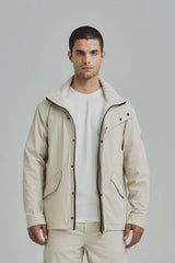 Men's sand jacket with hood Holmium Remanence