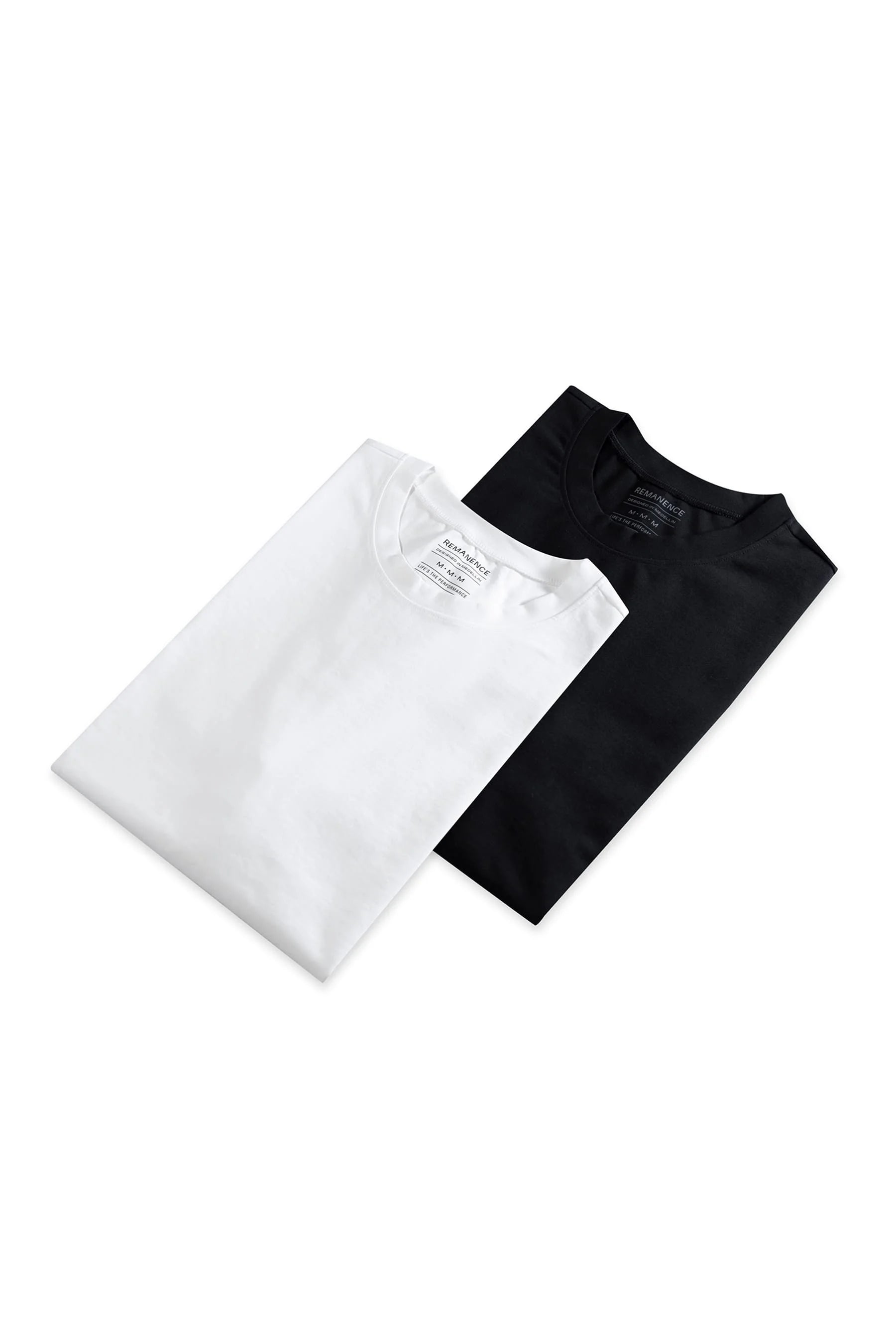 Men's white black 2 pack fit t-shirts Cling Remanence 