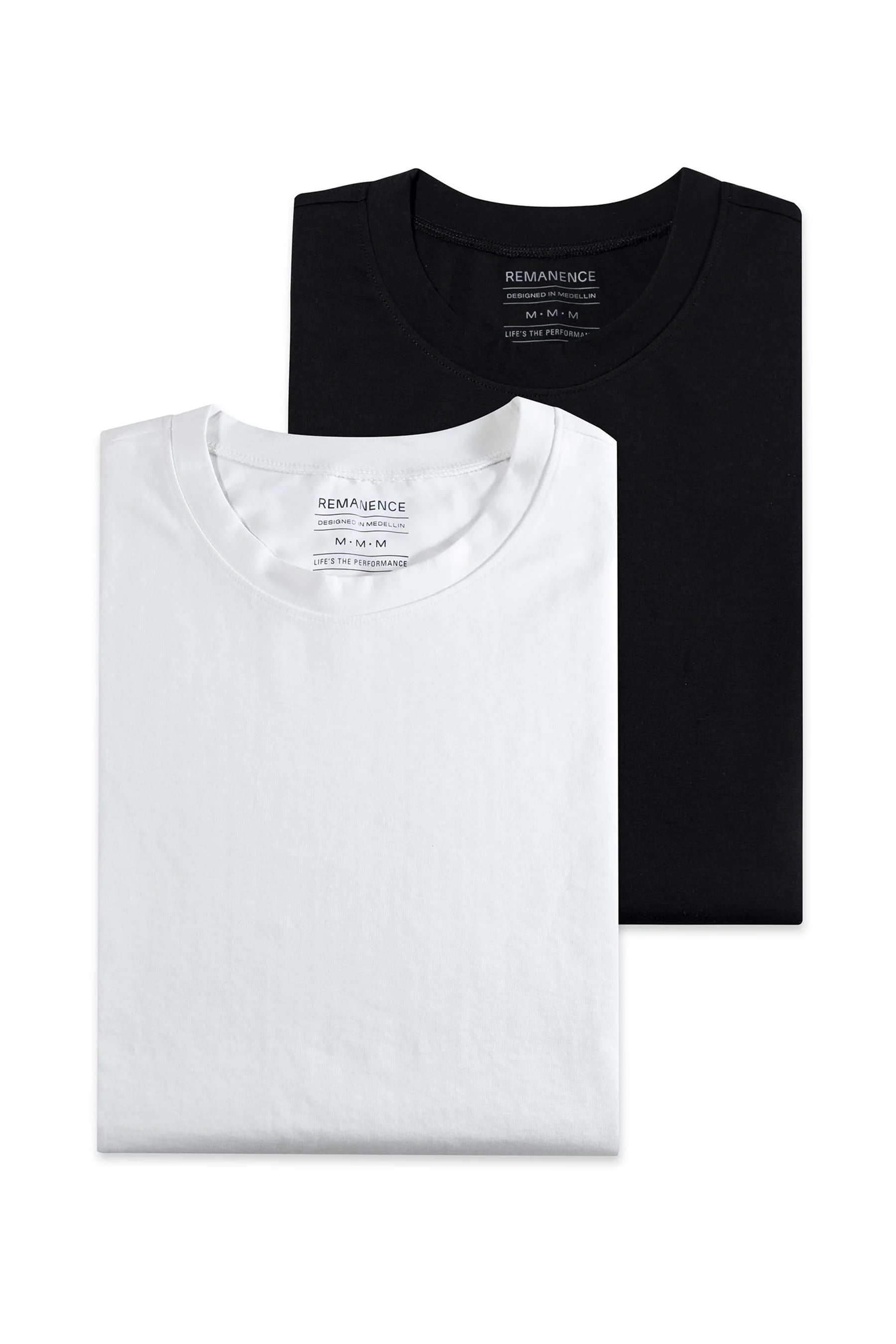 Men's white black 2 pack fit t-shirts Cling Remanence 