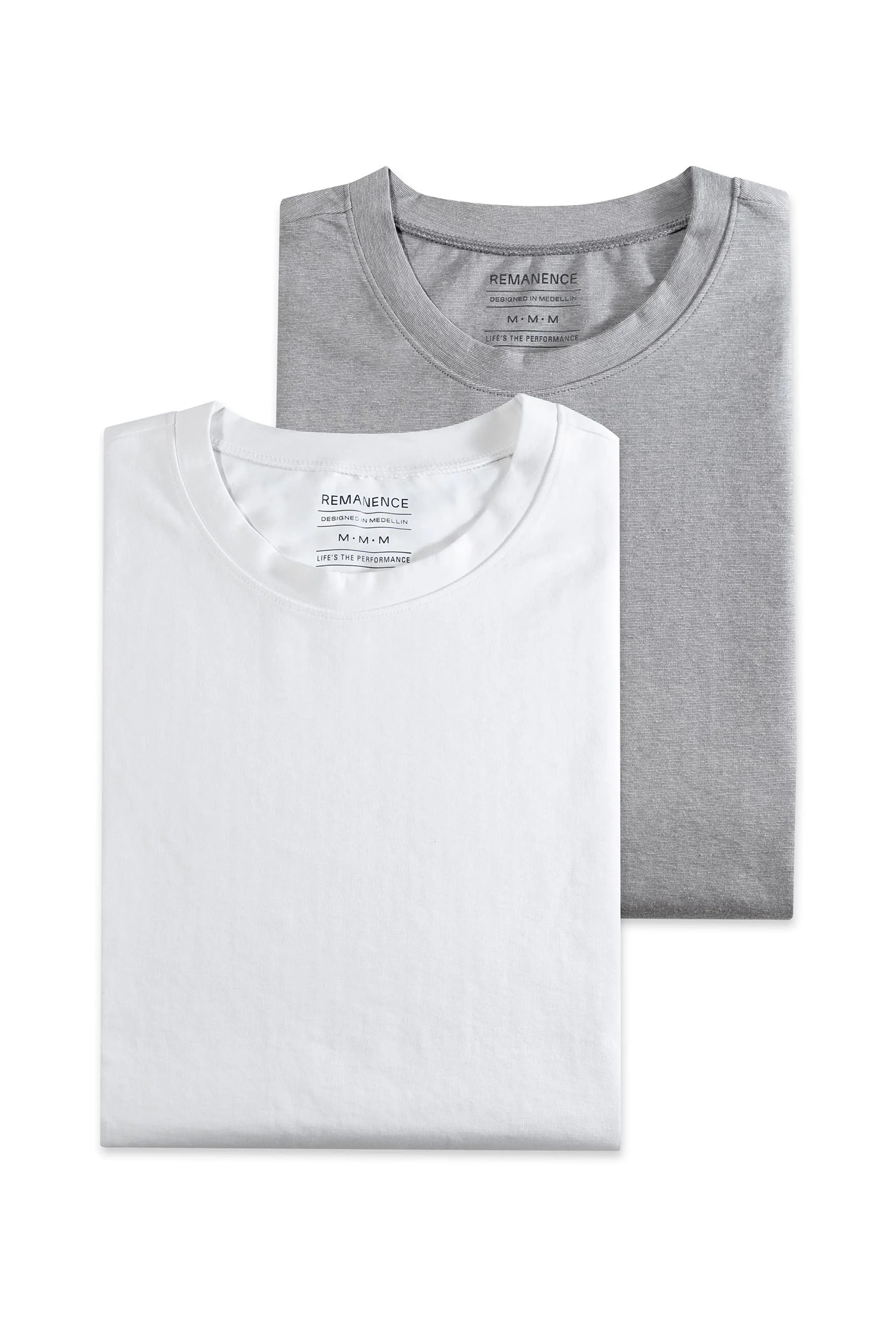 Men’s gray and white 2-Pack t-shirts Cling  Remanence 