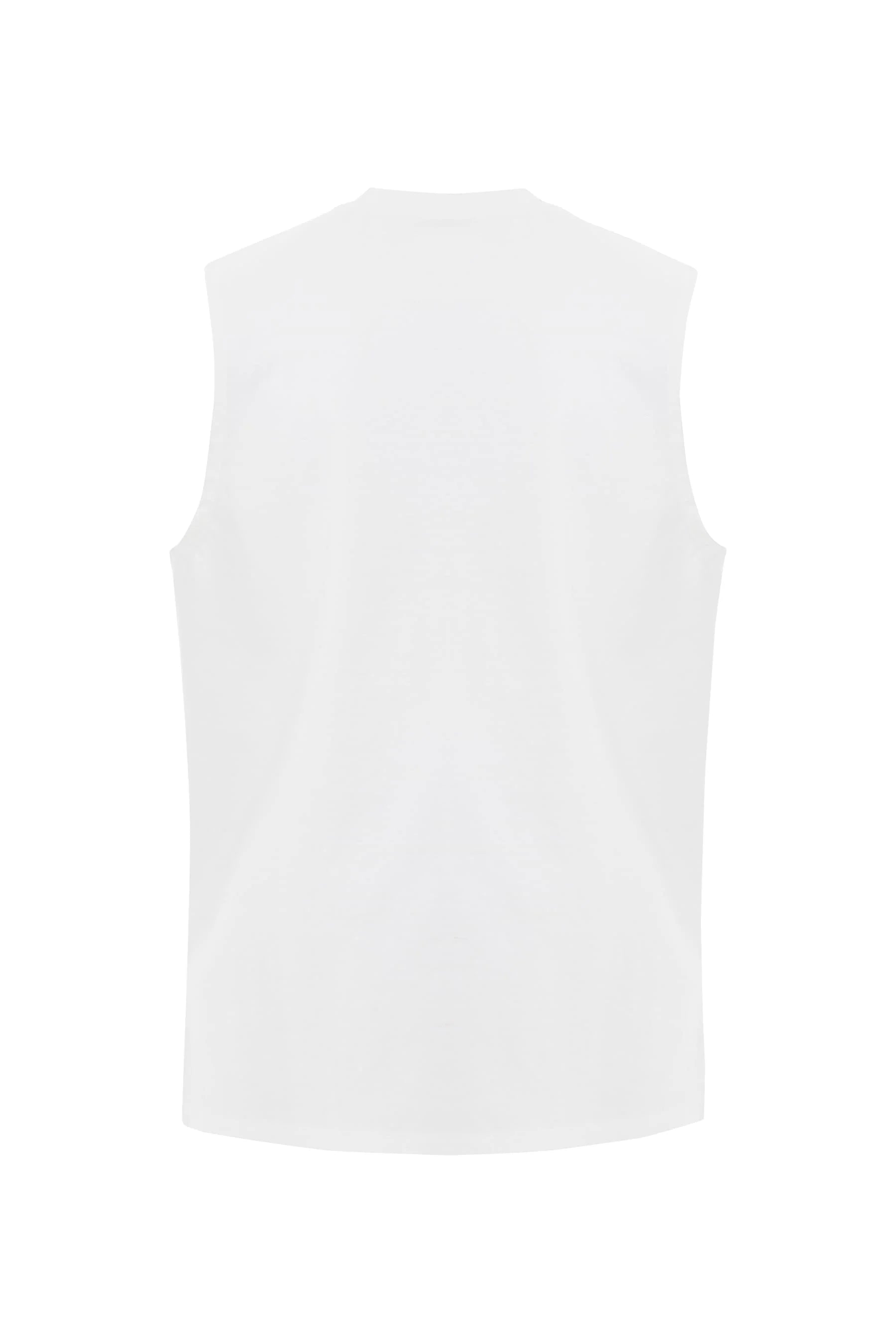 Men's white sleeveless t-shirt Cobalt Remanence 