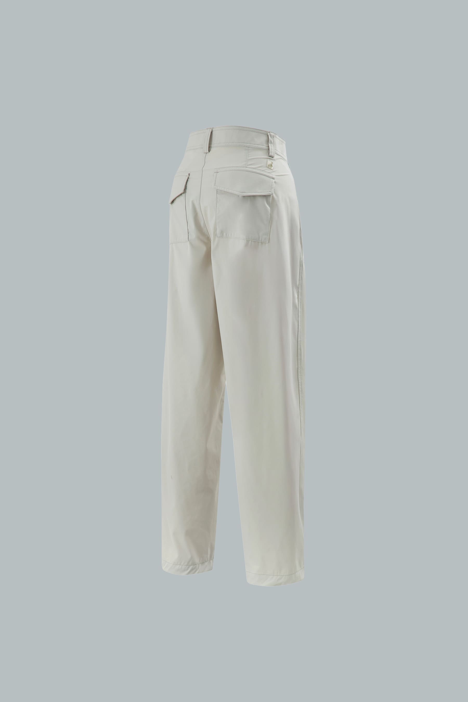 Women's sand straight-leg pants Mist back side view