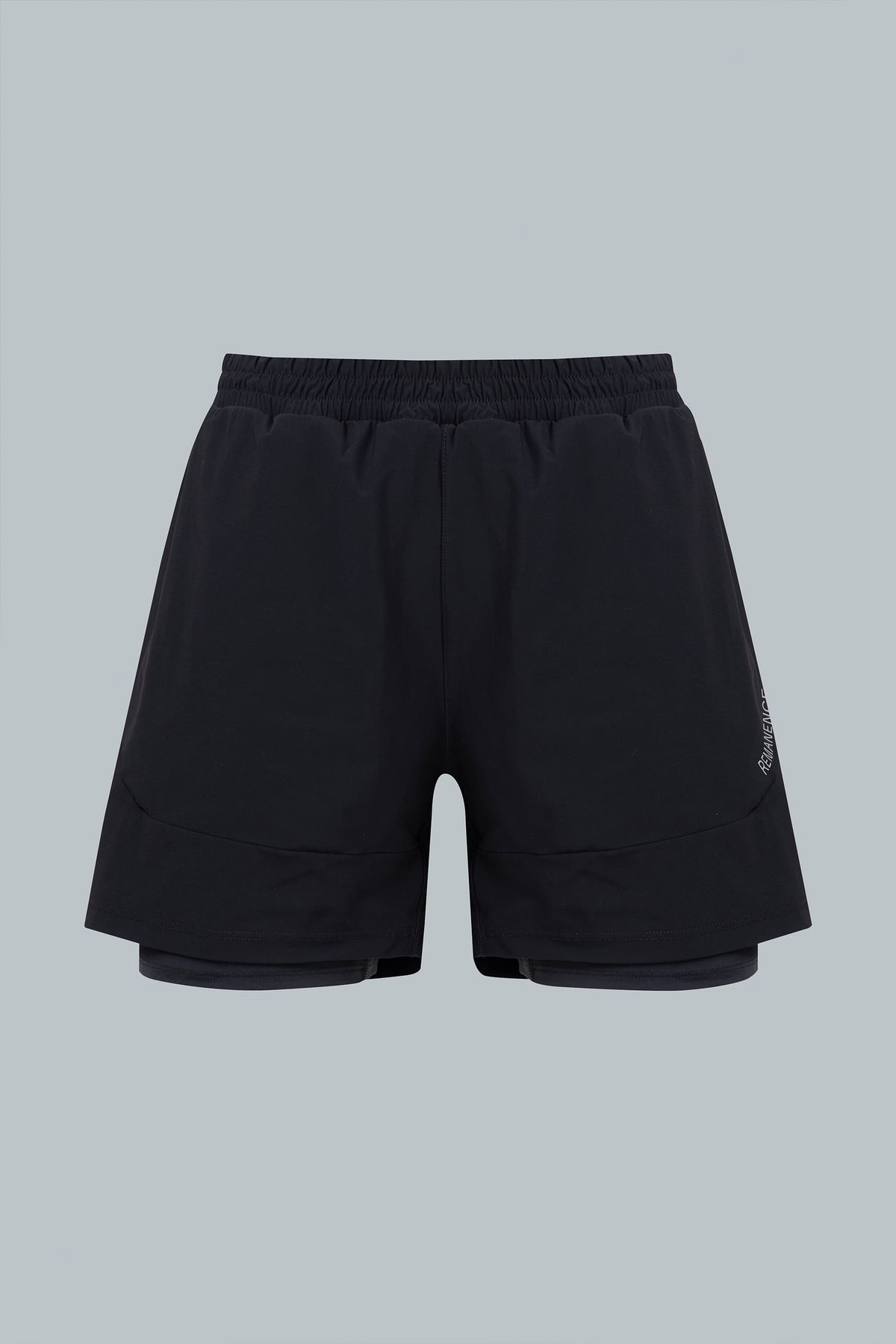 Men's black semi-fitted shorts Hold