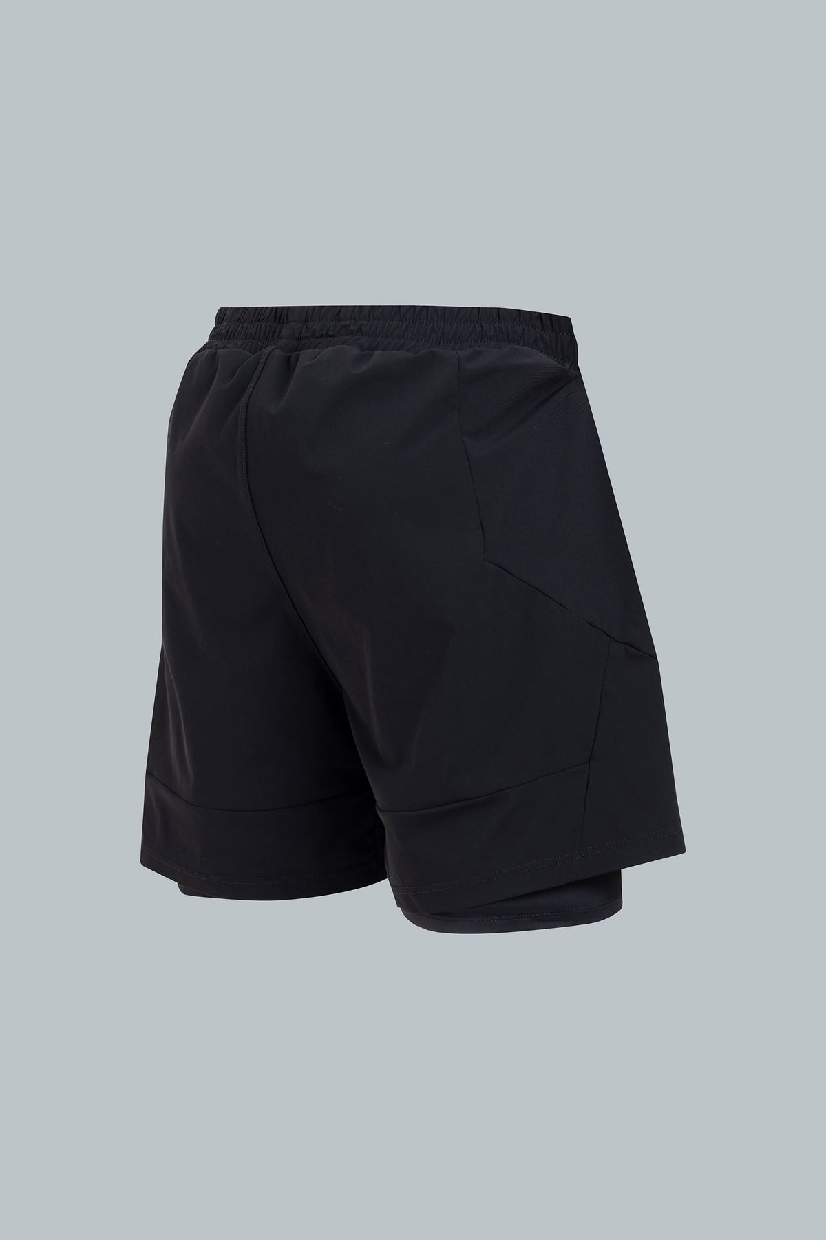 Men's black semi-fitted shorts Hold