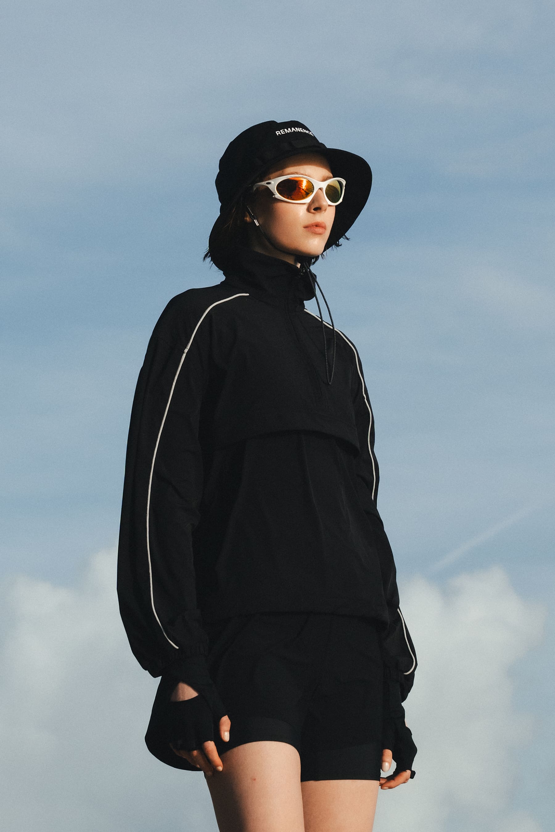 Women's black sports shorts Span outdoor athletic