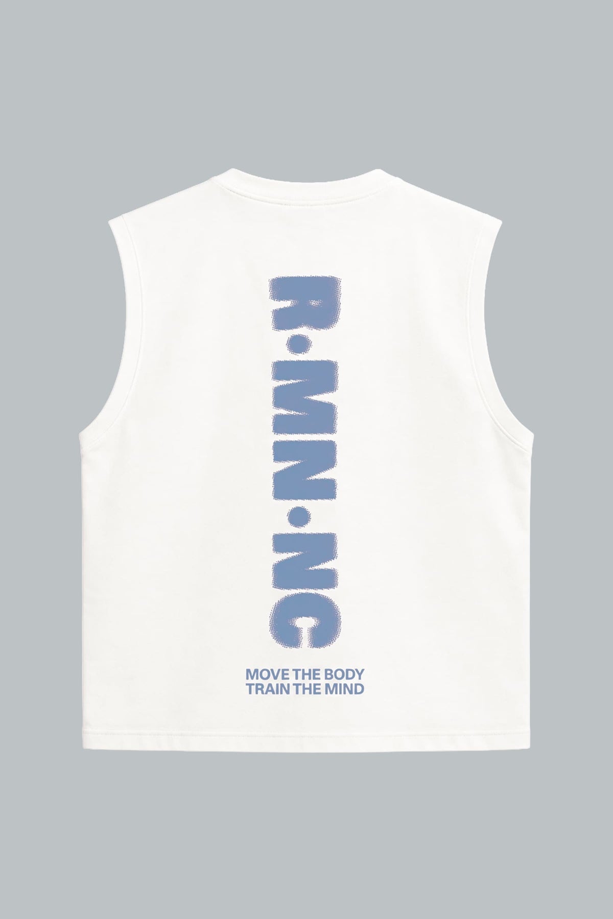 Camiseta blanca sin mangas para hombre fit relajado Lap